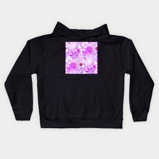 Pink and Purple Floral Watercolor Kids Hoodie